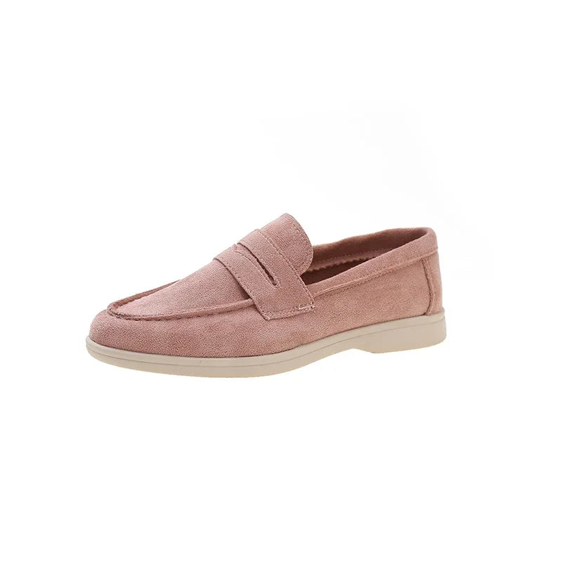 Mocassin croute cuir femme