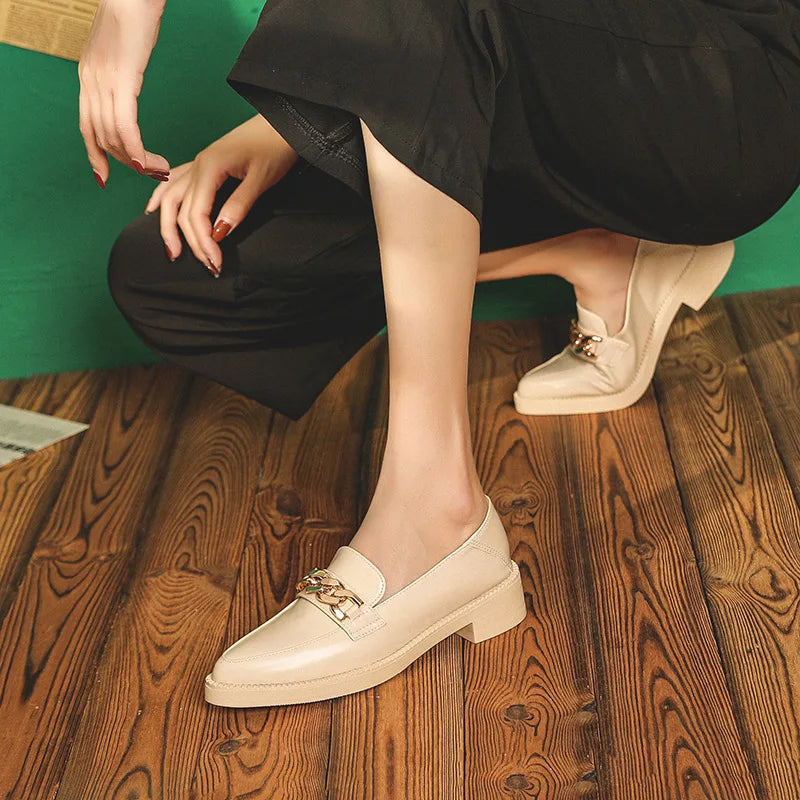 Mocassin chaine femme