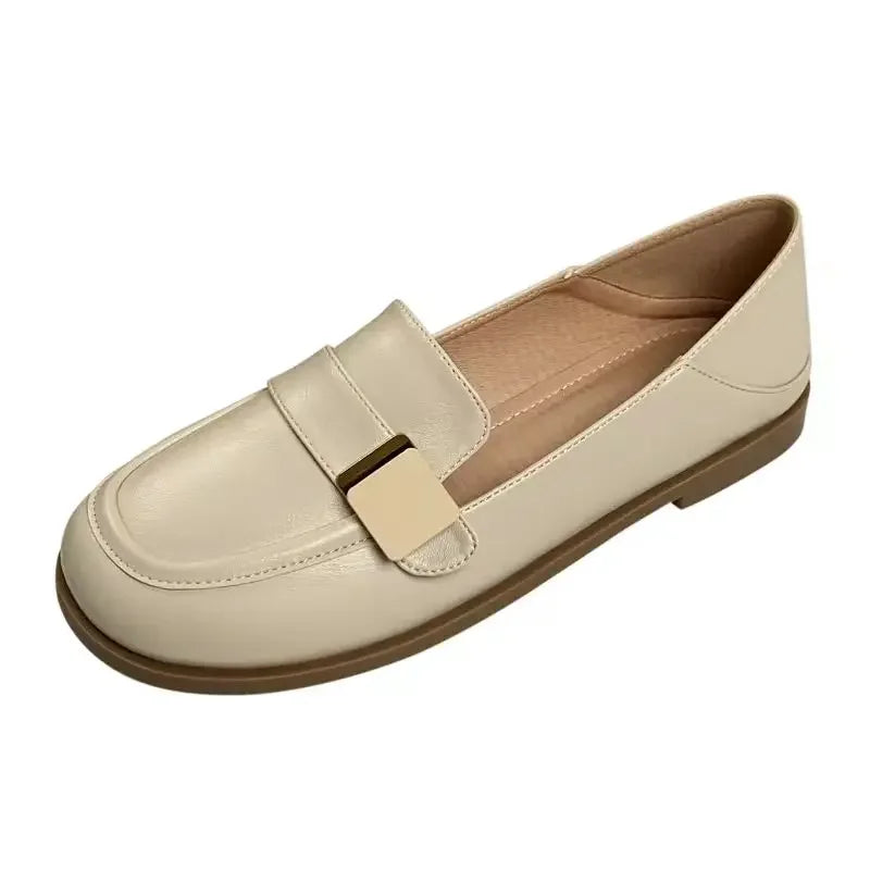 mocassin beige femme