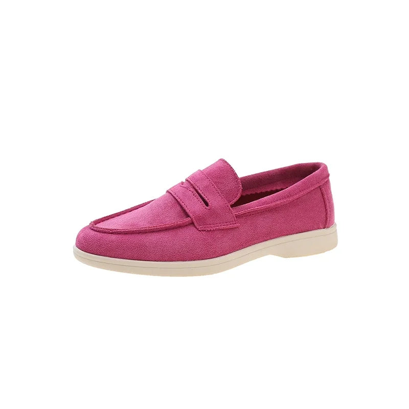 Mocassin croute cuir femme