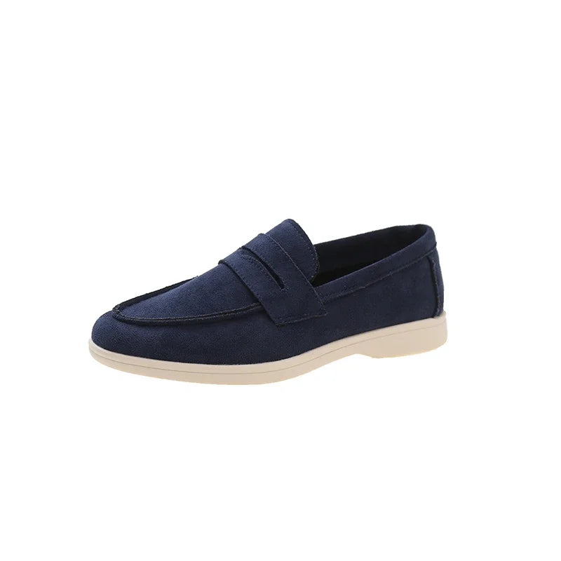 Mocassin croute cuir femme