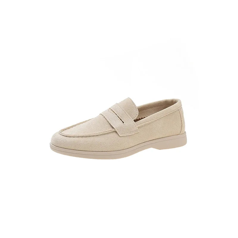 Mocassin croute cuir femme