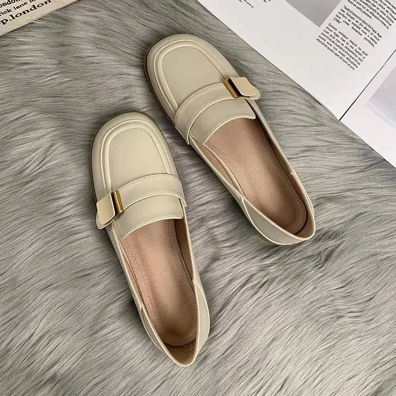 mocassin beige femme
