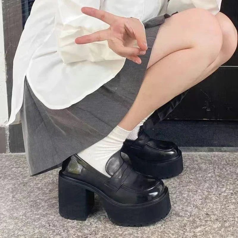 mocassin à talon femme