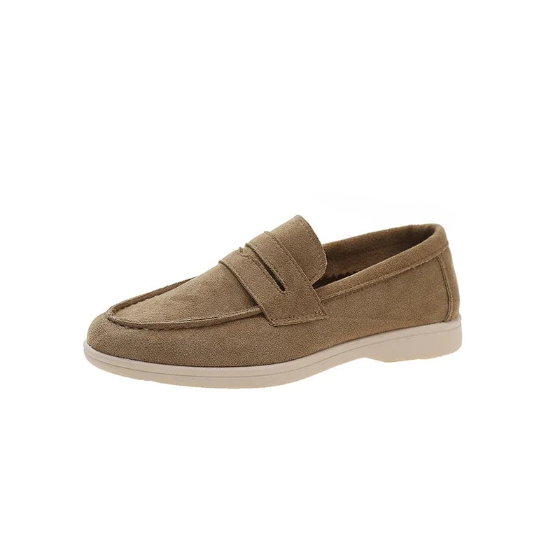 Mocassin croute cuir femme