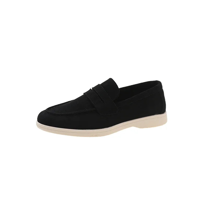 Mocassin croute cuir femme