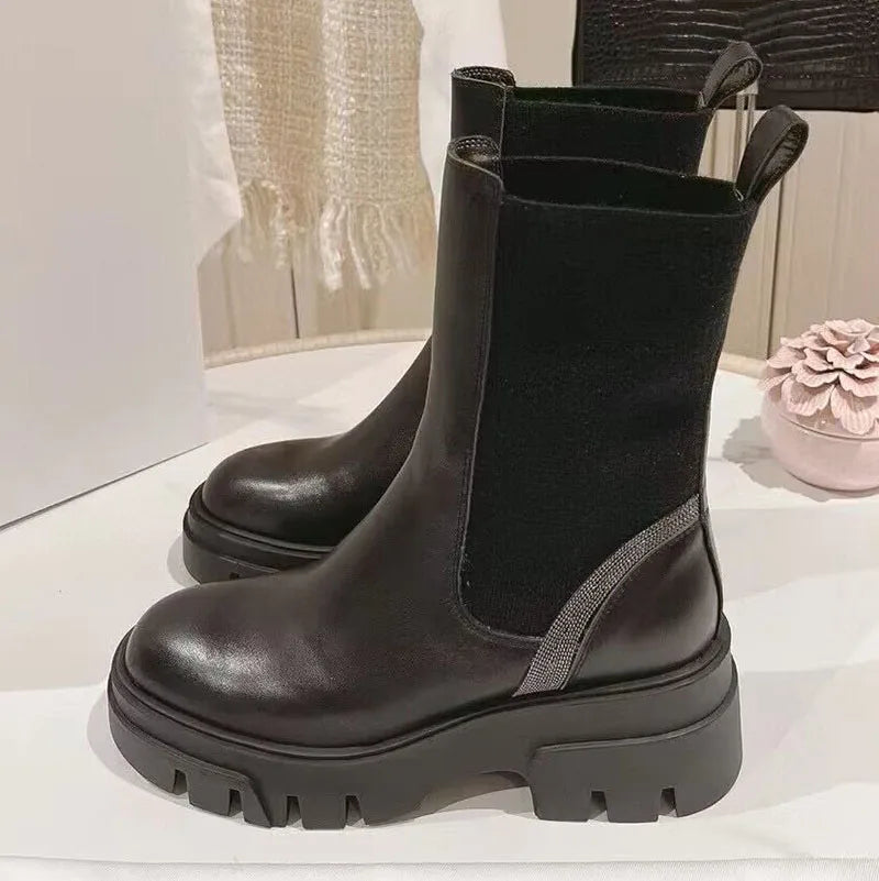 Boots mocassin femme