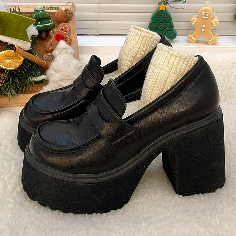 mocassin à talon femme